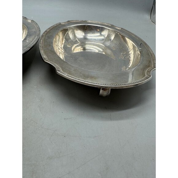 Vintage Oval Serving Bowls With Ornate Rim Detailing Set Of 2 oval 11.5" READ - Picture 7 of 16